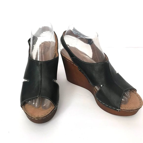 SPRING STEP Sling Back Open Toe Wedges - Picture 2 of 8